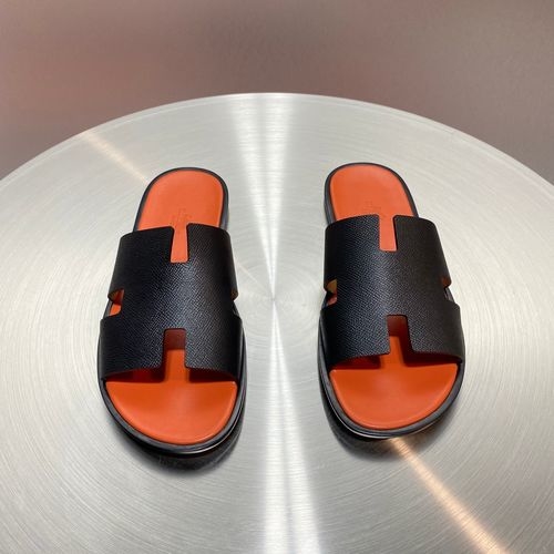 Hermes Classic H Slippers With Leather Outsole