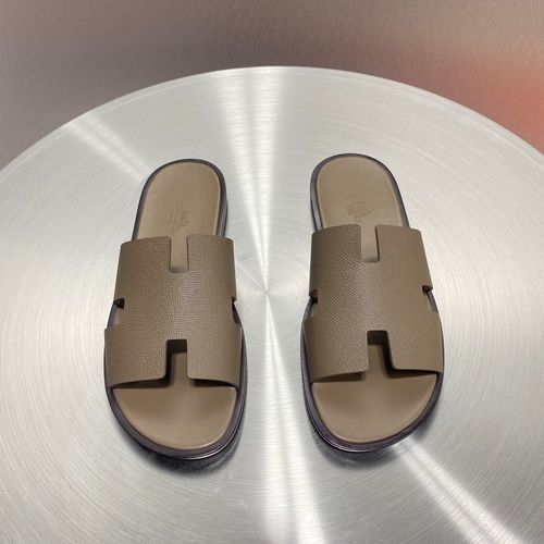 Hermes Classic H Slippers With Leather Outsole