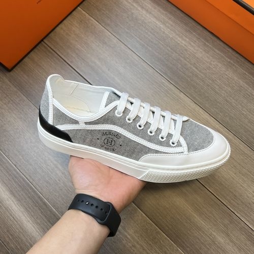 Hermes Premium Napa Leather Casual Shoes
