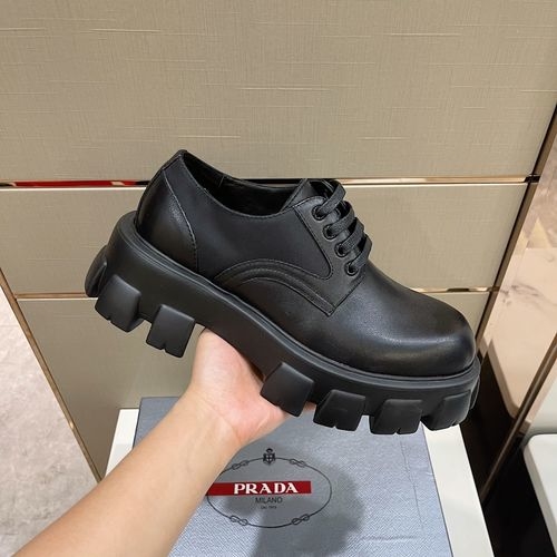 Prada Monolith Cowhide Leather Loafers