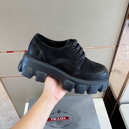 Prada Monolith Cowhide Leather Loafers