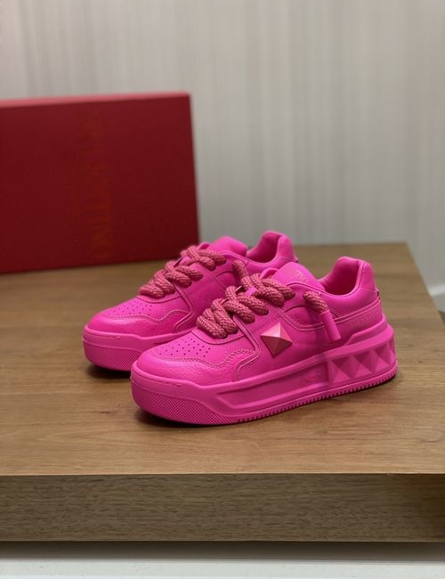 Valentino Low-top Calfskin Sneakers With Studs