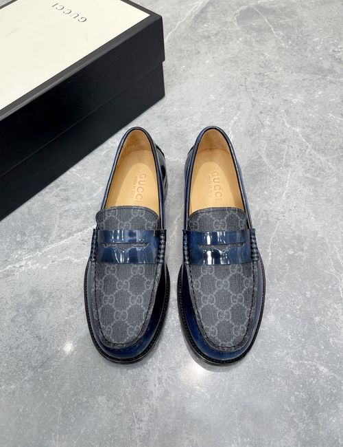 Gucci Slip-on Leather Shoes With Webbing Detail