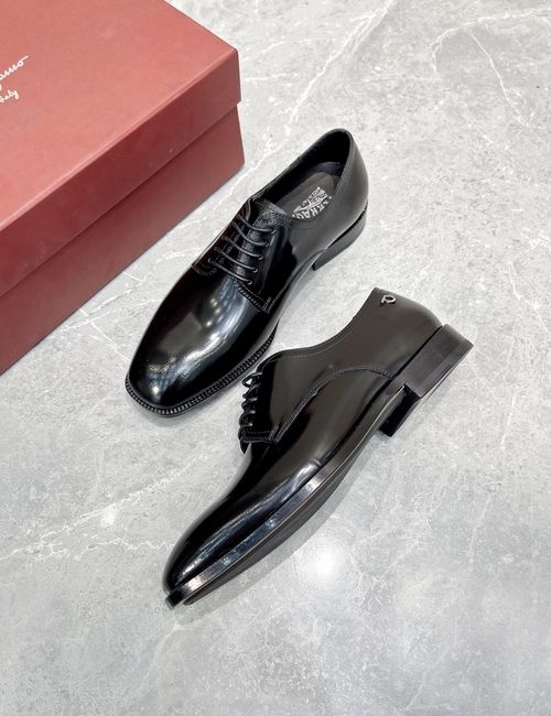 Ferragamo Premium Casual Leather Shoes Upper