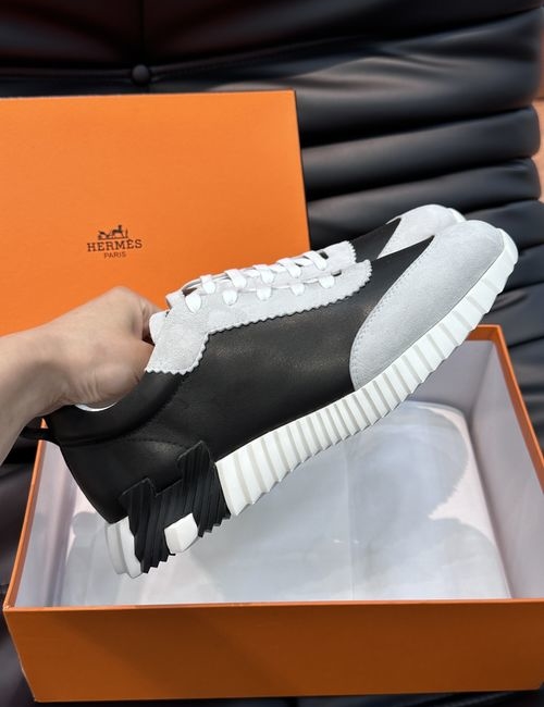 Hermes Genuine Leather Lightweight Casual Sneakers