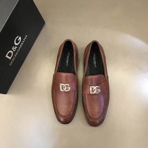 Dolce & Gabbana DG Formal Leather Shoes With Cowhide Upper