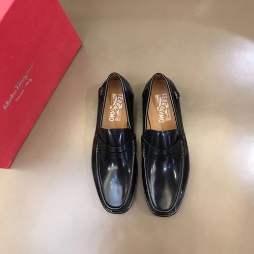 Ferragamo Cowhide Leather Formal Casual Shoes