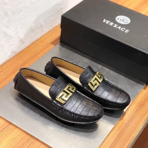 Versace La Greca Buckle Loafers