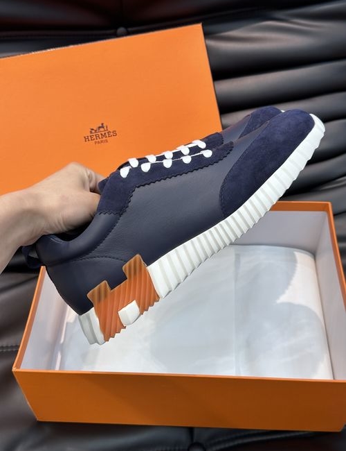 Hermes Lightweight Casual Leather Sneakers