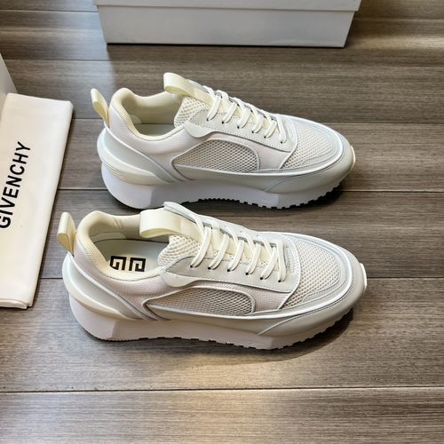 Givenchy Stitched Leather Casual Sneakers With Rubber Sole