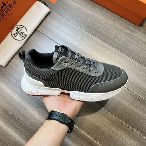 Hermes Grained Leather Casual Shoes