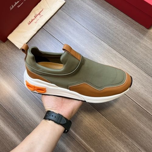 Ferragamo Nappa Leather Casual TPU Sole Shoes