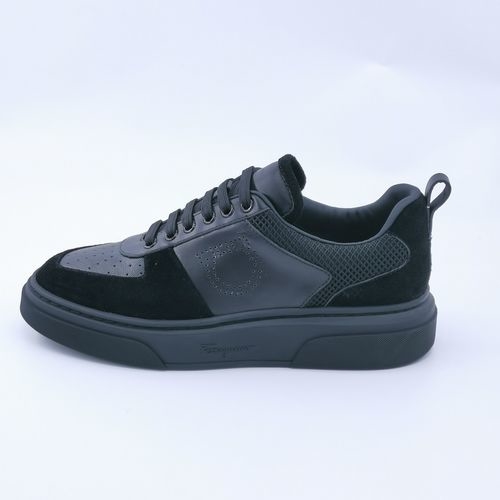 Ferragamo Cowhide Mesh Casual Comfort Sneakers