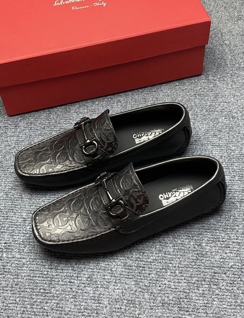 Ferragamo Cancini Buckle Slip-on Casual Shoes