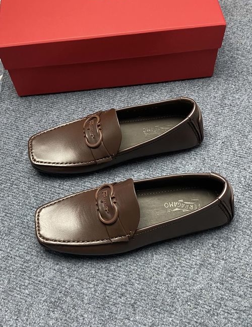 Ferragamo Cancini Buckle Slip-on Casual Shoes
