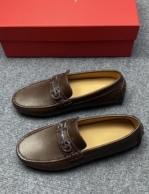 Ferragamo Cancini Buckle Slip-on Casual Shoes