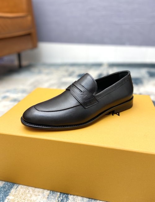 Louis Vuitton LV Loafer Shoes With Hardware Logo Buckle