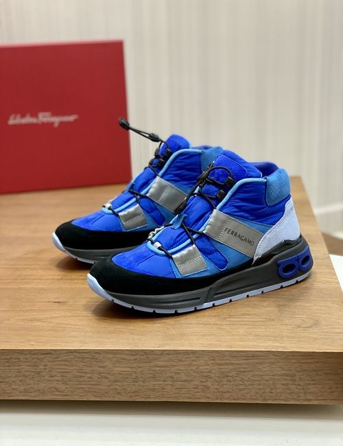 Ferragamo Calfskin Waterproof Cloth Casual Shoes