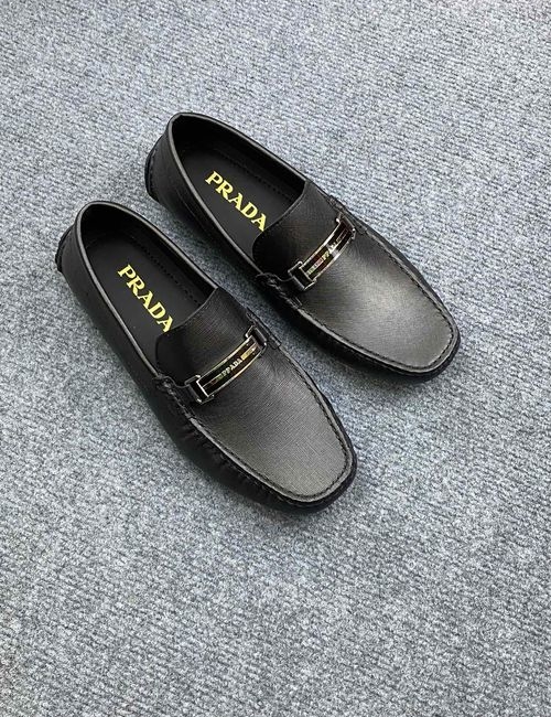 Prada Genuine Leather Loafer Shoes