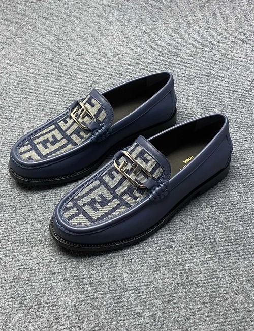 Fendi Breathable Leather Shoes With Leather Sole