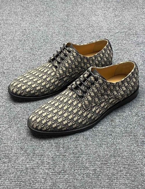 Christian Dior CD Cowhide Slip On Leather Shoes