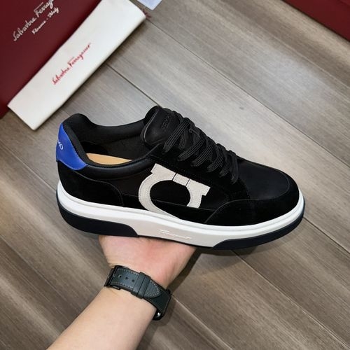 Ferragamo Premium Cowhide Casual Sneakers