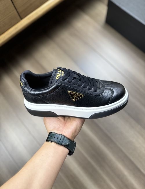 Prada Premium Casual Sneakers With Grain Leather Upper