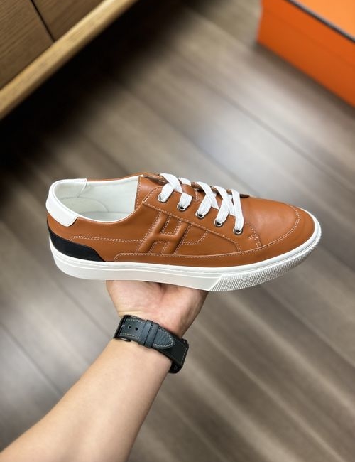 Hermes Premium Casual Leather Sneakers