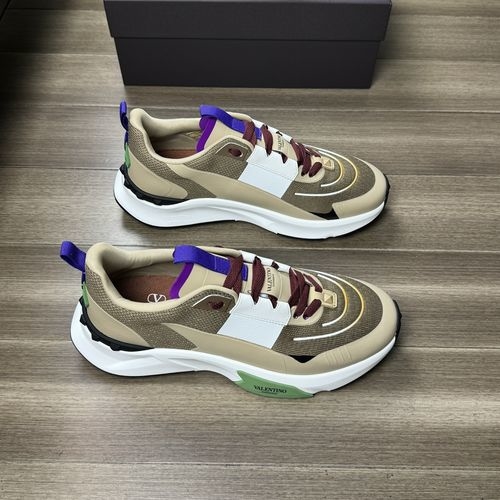 Valentino Nappa Leather Canvas Casual Sneakers