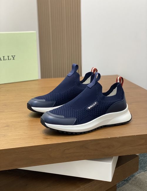 Bally Logo Decorated Knit Slip On Sneakers