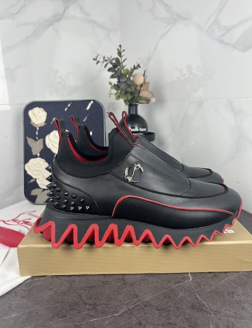 Christian Louboutin Lycra Leather Casual Sneakers