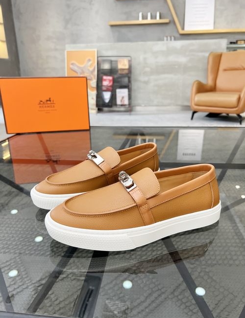 Hermes Slip-On Casual Shoes Premium Leather