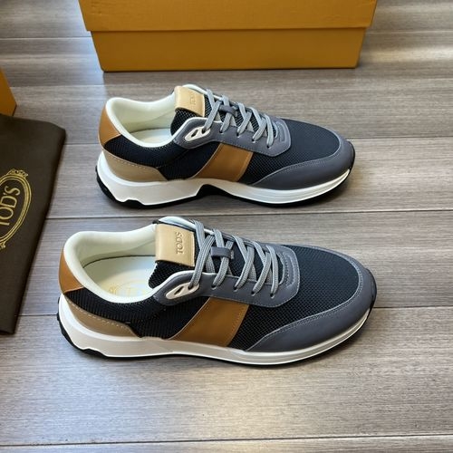 Tods Premium Leather Canvas Sneakers