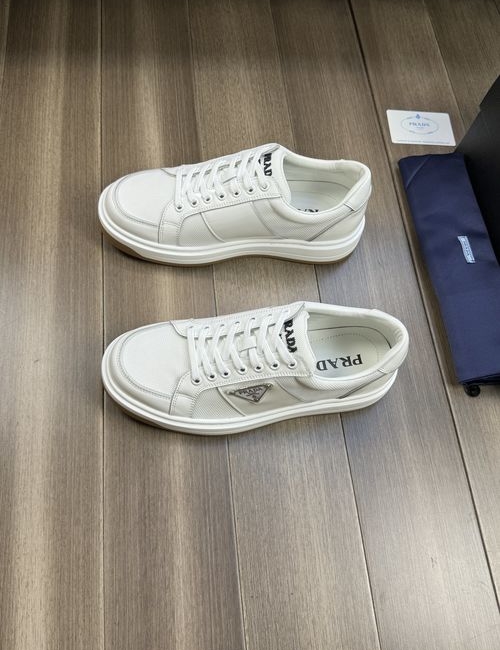 Prada Premium Patent Leather Canvas Sneakers