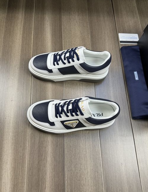 Prada Premium Perforated Leather Sneakers With TPU Sole
