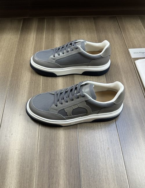 Ferragamo Premium Cowhide Sneakers With Two-tone Soles