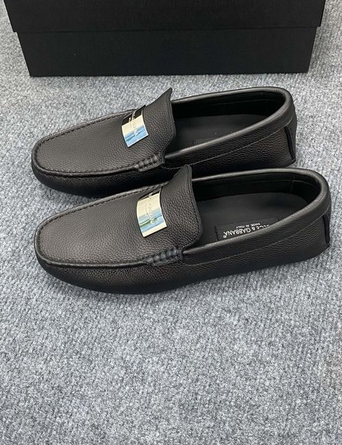 Dolce & Gabbana DG Leather Casual Loafers With Rubber Sole