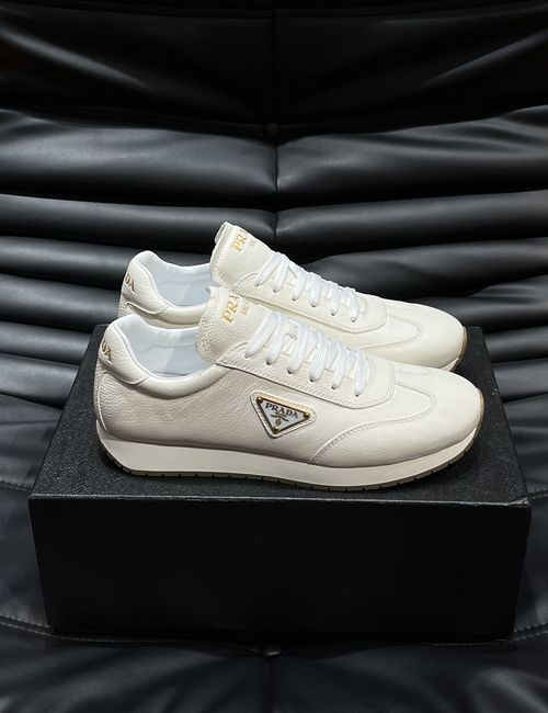 Prada Casual Leather Sneakers With Foam Sole