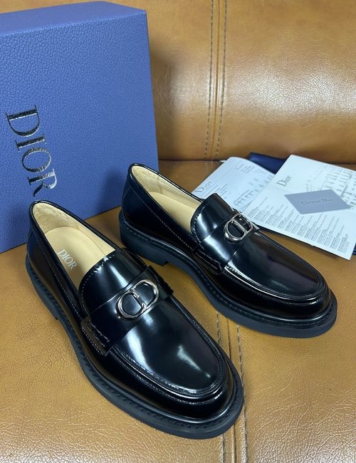 Christian Dior CD Patent Leather Casual Elevator Leather Shoes