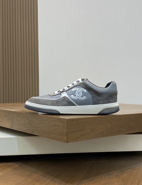 Chanel Color-block Suede Sneakers With Reflective Trims