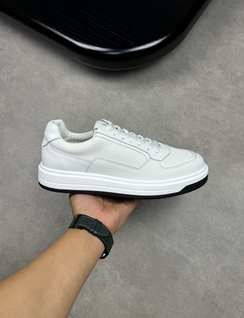 Prada Nappa Leather Canvas Casual Sneakers
