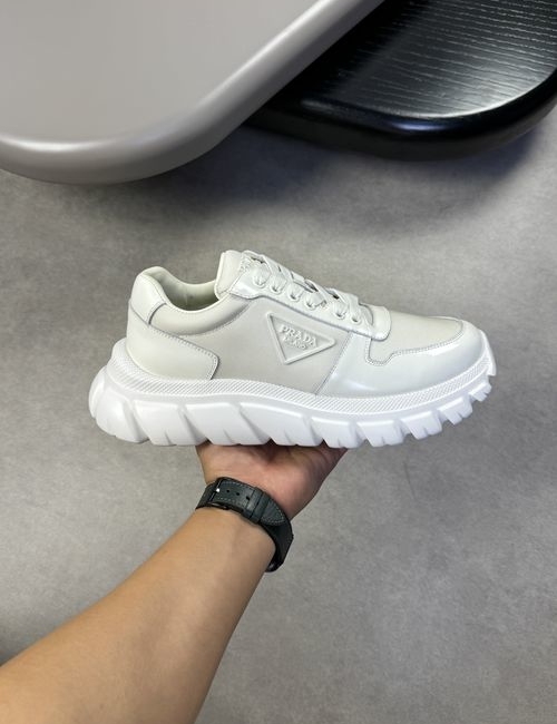 Prada Premium Leather Upper Casual Shoes
