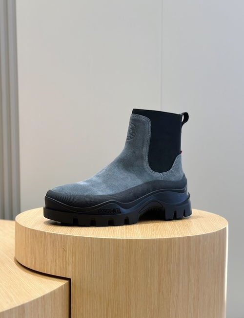 Moncler High-top Suede Leather Martin Shoes