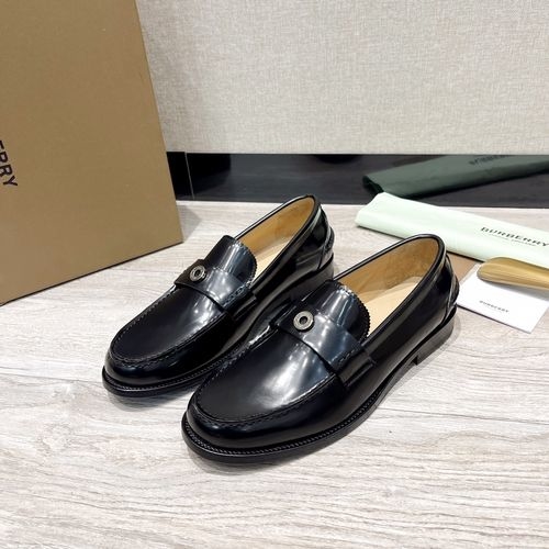 Burberry Formal Leather Shoes With Breathable Lining