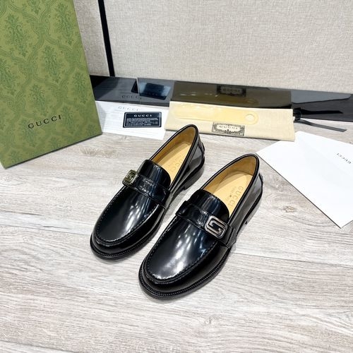 Gucci Interlocking G Leather Loafers
