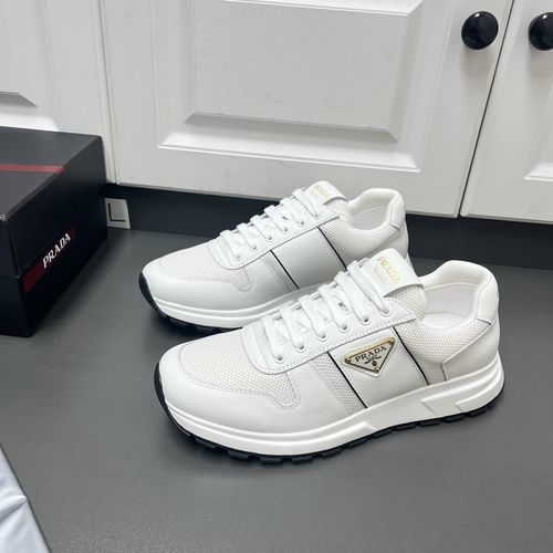 Prada Leather Mesh Casual Sports Shoes