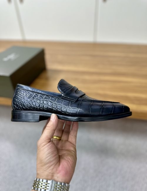 Berluti Embossed Leather Shoes With Printed Details