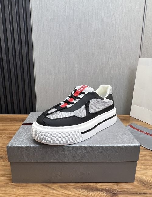 Prada Knit Cowhide Sneakers