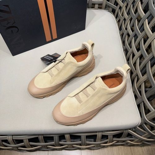 Zegna Triple Stitch Casual Suede Sneakers