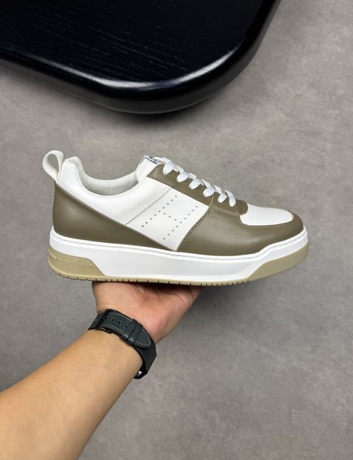 Hogan Premium Calfskin Casual Sneakers With TPU Sole